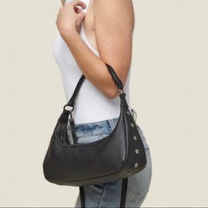 COPY - Hammitt Becker handbag black-gunmetal hardware w/additional ruched strap